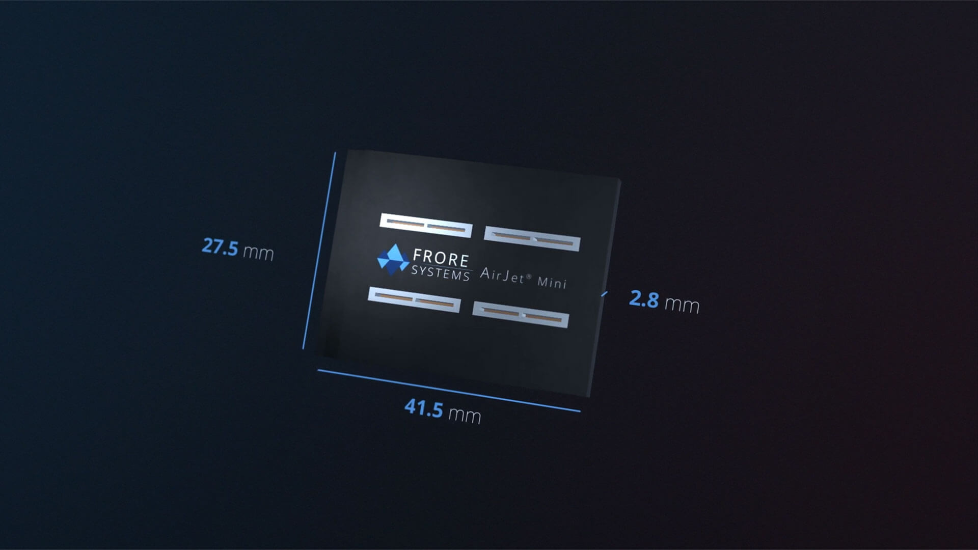 AirJet Mini is a fully self-contained active cooling chip, compact in size and height.