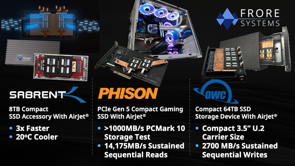 The SSD industry is embracing AirJet® - The World’s First Active Cooling Chip.