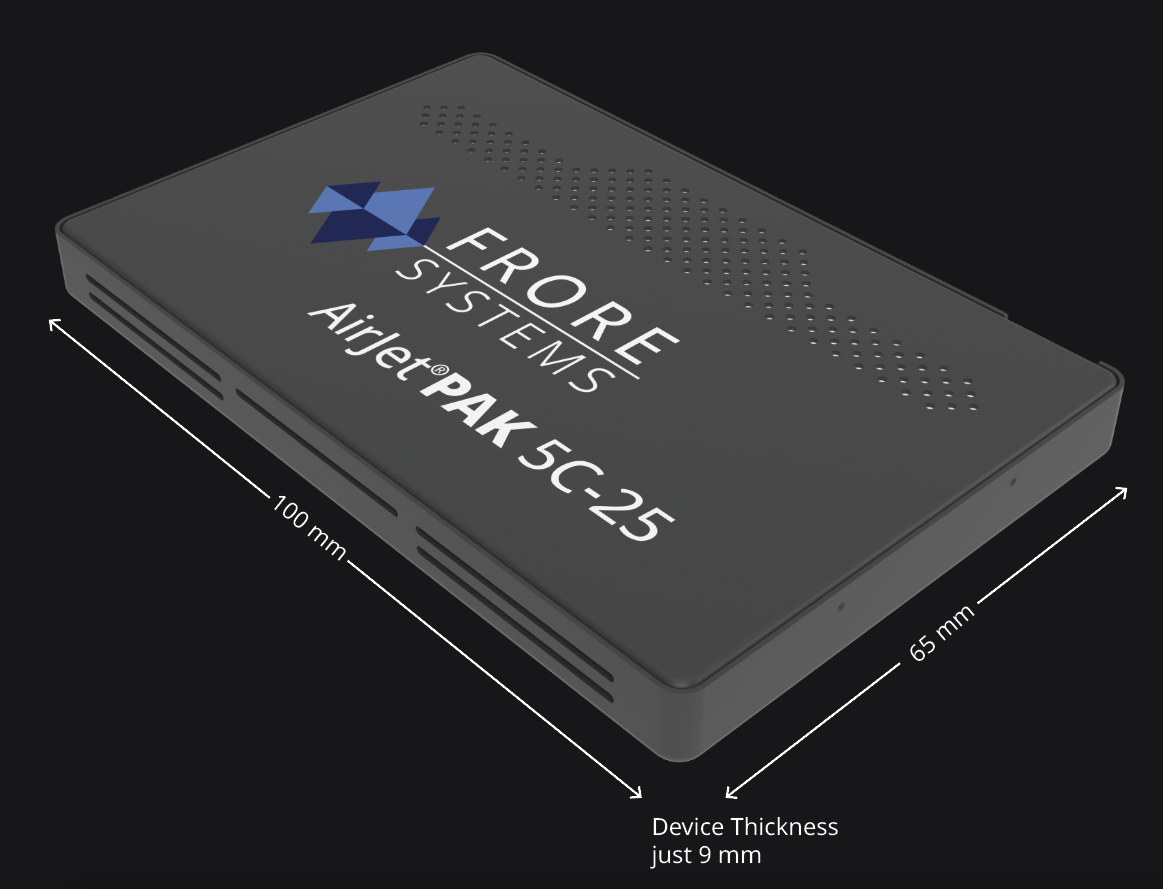 Frore Systems unleashes increased performance for Edge AI with AirJet®PAK,  an ultra-thin, plug and play, active heat removal solution.